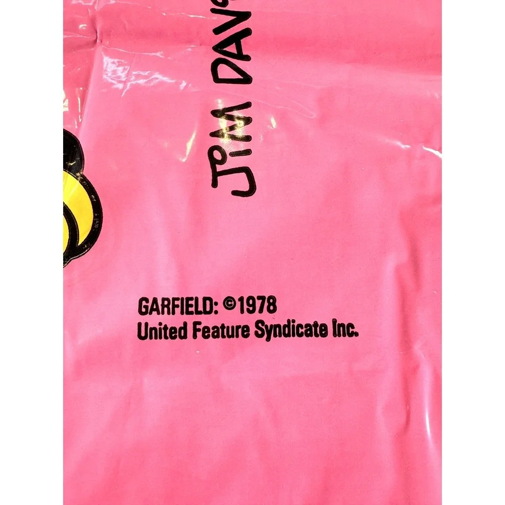Vintage Garfield Plastic Gift Bag 1978 Large 29.5